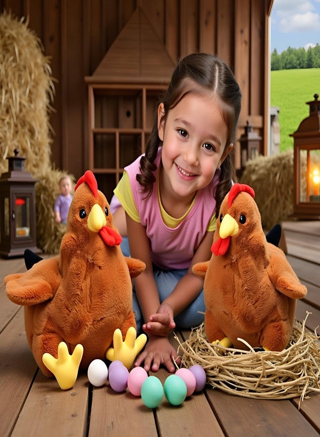 Ryttir Large Chicken Plush - 17.7" Extra Soft Chicken Stuffed Animal Hugging Pillow with Rotund Belly,Safety Nursery Decor & Sensory Comfort,Cuddle Companion for Kids(Christmas Gender Neutral Gift) - Image 3